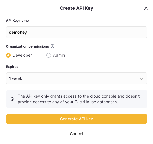 Create API Key